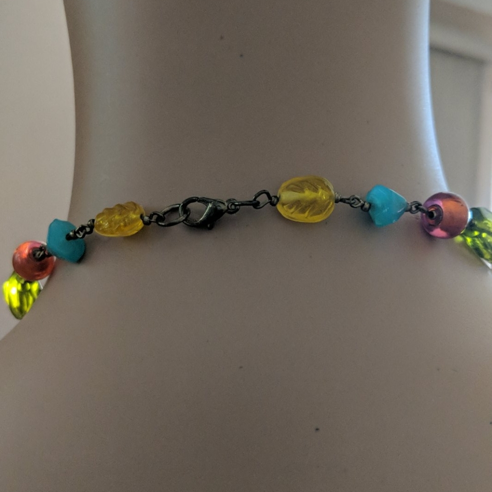 Layered Multi Colored Bead Necklace - image 5
